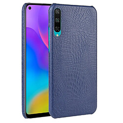 Wewoo Coque Rigide Pour Huawei Honor Play 3 Crocodile antichoc Texture PC + étui en PU bleu