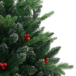 Acheter vidaXL Sapin de Noël artificiel à charnières avec baies rouges 120 cm