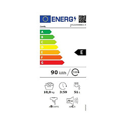 Lave-linge frontaux 10kg CANDY 1200tr/min 60cm E, CANCS129TMBBE47