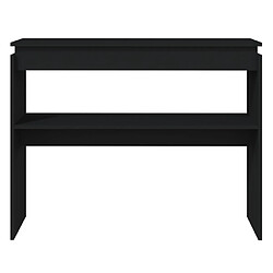 Avis vidaXL Table console noir 102x30x80 cm bois d'ingénierie