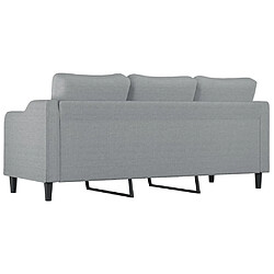 Maison Chic Canapé à 3 places,Canapé droit,Sofa de Salon,Banquette Gris clair 180 cm Tissu -GKD284639 pas cher