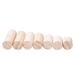 7pcs Présentoir à bijoux de Anneau/Bague Forme de Cylindre Plaine En Bois Non Peint