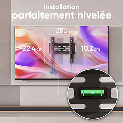 Avis ONKRON Support TV Mural Fixe pour 17 - 43 Pouces TV & Ecran, Accroche TV Mural Universel Poids jusqu'à 30 kg - Fixation Murale TV Fixe VESA 75x75 - VESA 200x200 mm/Support Tele Mural Fixe FM1-B Noir