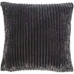 Gözze Lot de 2 housses de coussin en velours côtelé, 50 x 50 cm, Couleur : Anthracite, 40067-91-A2