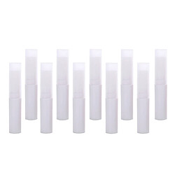 Avis 10pcs vides tubes de rouge à lèvres baume à lèvres conteneurs outils de maquillage bricolage blanc