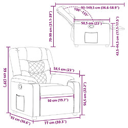 vidaXL Fauteuil inclinable Vert foncé Tissu pas cher