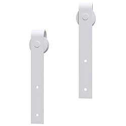 Acheter vidaXL Kit de quincaillerie de porte coulissante 183 cm Acier Blanc