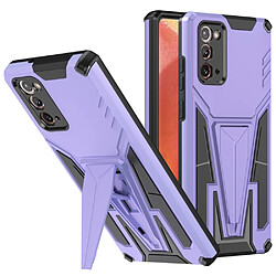 Coque en TPU antichoc avec béquille violet pour votre Samsung Galaxy Note 20