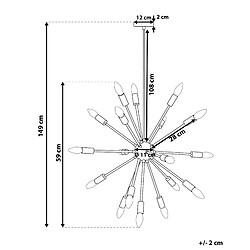 Avis Beliani Lampe suspension MAGUSE Métal Argenté