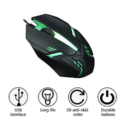 Universal 1000DPI USB Backlight Optical LED Wired Gaming ordinateur de souris PC Office d'ordinateur portable