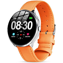 Chrono Montre Connectée pour Femme Homme Sport Avec IP68 Etanche Tracker d'Activité pour Android iOS-Orange