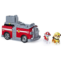 Spin Master 6056035/20122675 - Paw Patrol Marshall Split-Second 2-in-1 Camion de pompiers avec 2 figurines de collection pas cher