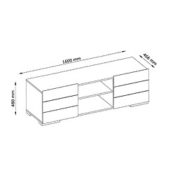 Avis Bestmobilier Maze - meuble TV - bois gris - 160 cm - style contemporain