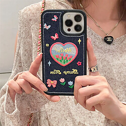 GUPBOO Étui pour iPhone13 Love Tulip - Étui pour téléphone de style coréen en denim