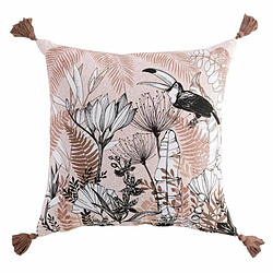 Paris Prix Coussin Déco à Pompons Cocochic 45x45cm Rose