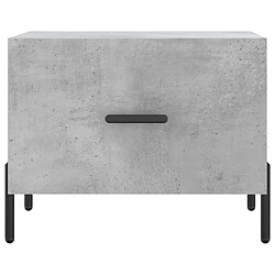 Acheter vidaXL Table basse gris béton 50x50x40 cm bois d'ingénierie