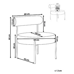 Avis Beliani Fauteuil ALPHA Bouclé Blanc