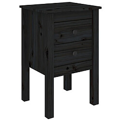 vidaXL Table de chevet Noir 40x35x61,5 cm Bois de pin massif