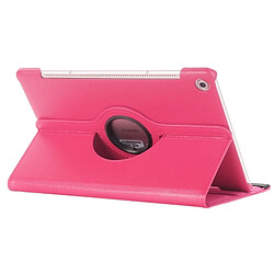 Avis Wewoo Housse Étui Magenta pour Huawei MediaPad M5 10.8 pouces Litchi Texture PU en cuir avec support rotatif et fonction de veille / réveil