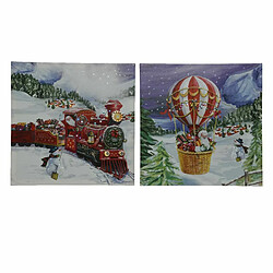 BigBuy Christmas Cadre Décoratif LED Noël 38 x 38 cm