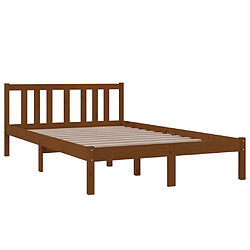 Avis Maison Chic Lit adulte - Lit simple Cadre de lit,Structure du lit Contemporain Marron miel Bois massif 120x200 cm -MN67105