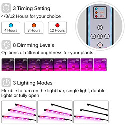 Tradex DE CULTURE FLEXIBLE A LED POUR PLANTES HYDROPONIQUES SERRE 3 TIGES