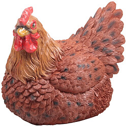 Farmwood Animals Poule couvant en résine coloris brun 24 x 18 x 20 cm.