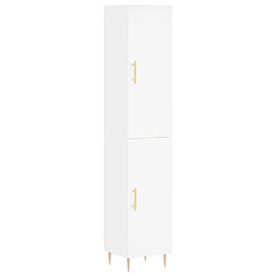 vidaXL Buffet haut Blanc 34,5x34x180 cm Bois d'ingénierie