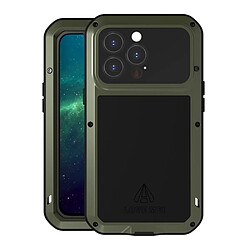 Coque en silicone, antichoc, anti-chute, anti-poussière vert armé pour votre Apple iPhone 13 Pro 6.1 pouces