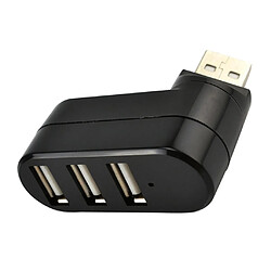 180 Degrés Rotation USB 2.0 Mini Hub Hub 3 Ports Adaptateur Répartiteur Pour Ordinateur Portable