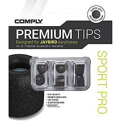 Comply Sports Pro 3 Paires d'Embouts d'Écouteurs pour Jaybird - Taille S - Noir pas cher