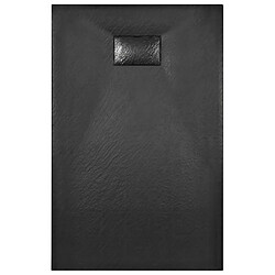 Avis vidaXL Bac de douche SMC Noir 100 x 80 cm