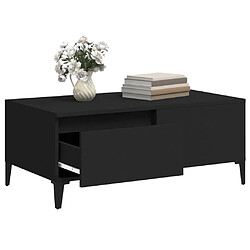 Acheter vidaXL Table basse Noir 90x50x36,5 cm Bois d'ingénierie