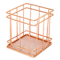 Support pour organisateur de corbeille de rangement en fil métallique pour cube en or rose Kithen