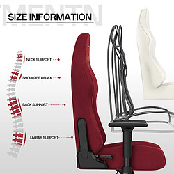 Chaise Gaming - Chaise de jeu - Chaise de bureau d'ordinateur Rattantree avec accoudoir 3D - Chaise de bureau à domicile ergonomique avec support à dossier haut - Chaise de jeu pour enfants adultes - Rouge pas cher