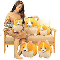 Universal Oeil rond 45 * 35 cm peluche mignonne pour chien Corgi remplie d'oreiller de dessin animé d'animaux souples AZ10225