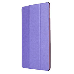 Avis Etui en PU soie avec support tri-pliure violet pour votre Apple iPad 10.2 (2019)