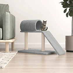 Arbres à chat,maison pour chat avec tunnel et échelle,en sisal naturel pour grattage de chat gris clair 55,5 cm -MN13119