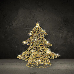 Avis Sapin de Noël lumineux décoration de Noël or 20 LED 30 cm