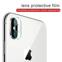 Wewoo Verre trempé Transparent pour iPhone X 0.2mm Caméra Arrière Protecteur D'objectif Doux Film de Protection 2 PCS