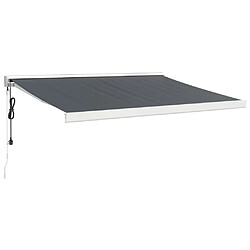 vidaXL Auvent rétractable anthracite 3x2,5 m tissu et aluminium