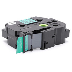 vhbw Cassette de bande d'écriture 24mm noir sur vert extra fort pour imprimantes Brother P-Touch 1400, 1500pc, 1600, 1650, 2200, 2210, 2300