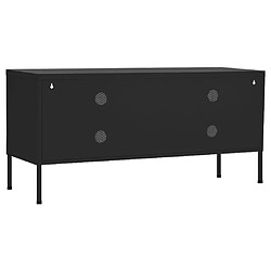 Acheter vidaXL Meuble TV Noir 105x35x50 cm Acier