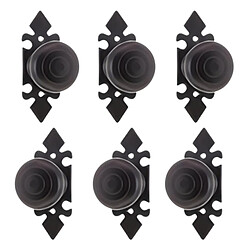 Visiodirect Lot de 6 poignées noires, poignées de porte robustes, boutons de meubles et de portails - Format : 11 x 4 cm