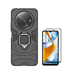 NIS Kit de Film en Verre Trempé à Couverture Complète 5D + 3X1 Cover Defender Xiaomi Redmi A3 Noir