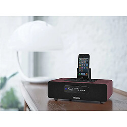 Sangean Radio numérique DAB+ FM-RDS Bluetooth Aux-in avec Station d'accueil pour iPhone iPad iPod Rouge noir