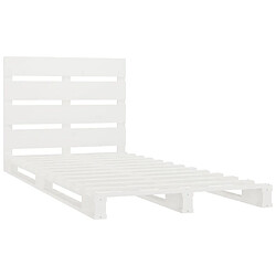 Acheter vidaXL Cadre de lit sans matelas blanc 100x200 cm bois de pin massif