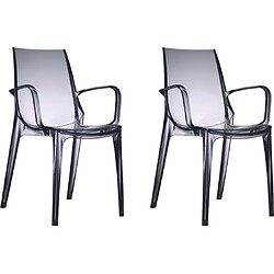 Scab Fauteuil Lot de 2 fauteuils Vanity transparent fumé