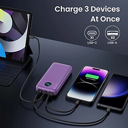 SANAG Batterie Externe 26800Mah Ultra Haute Capacité Power Bank, Pd 3.0 Usb C In & Out Chargeur Portable, Charge Rapide Tri-Output Batterie Portable Pour Iphone 15/14/13 Pro Samsung Huawei-Violet pas cher