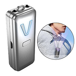 Acheter Purificateur D'air Portable Générateur D'ions Collier Dissolvant De Fumée Portable Argent